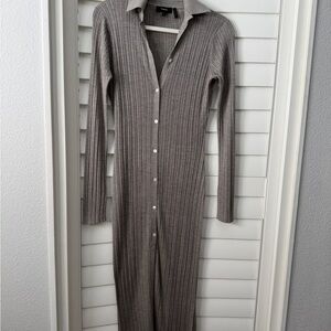 Theory Ribbed Midi Dress